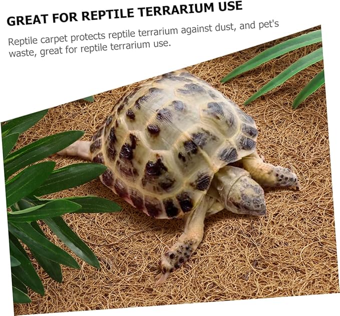 LIOOBO Natural Coconut Fiber Reptile Bedding Liner Snake Lizard Turtle Tank Mat Insulation Pad for Pet Terrariums