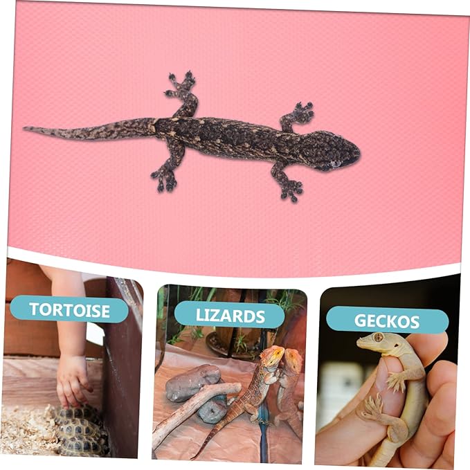 Milisten Reptile Carpet for Bearded Dragon Gecko Lizard Snake Non-Adhesive Terrarium Liner Mat Sturdy Substrate Bedding for Reptile Tank Accessories 2ft x 1ft Size