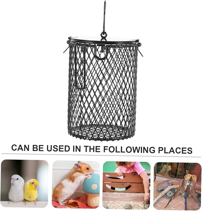 Lamp Mesh Cover for Reptiles Protective Heating Light Shade for Crawler Living Box Structure Compatible Bulbs
