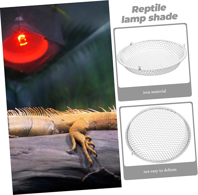 WOONEKY Reptile Heat Lamp Protector Mesh Cover for Turtle Tank Safe Scald Prevention for Reptile Lighting