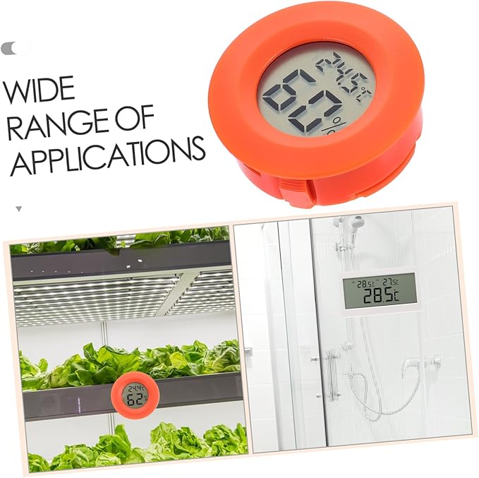 POPETPOP Box Humidity Meter for Reptiles Digital Humidity Gauge Digital Temperature Gauge Reptile Temperature Gauge Small Indoor Humidity Gauge for Reptiles Temperature Meter Celsius Round