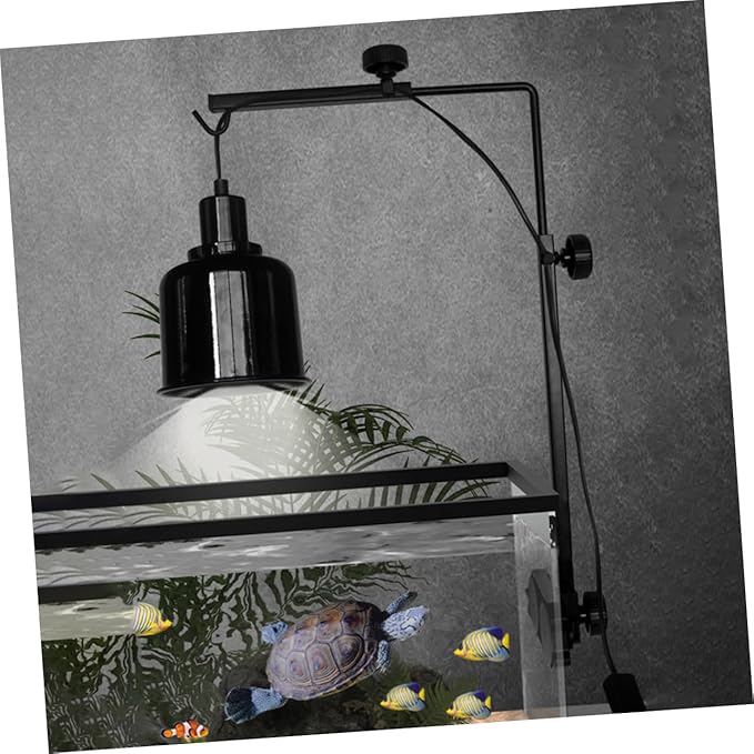 TOYANDONA Sturdy Bracket for Reptile Lamps Versatile Clamp Stand for Turtle Basking and Fish Tank Lighting Fade- Design for Use