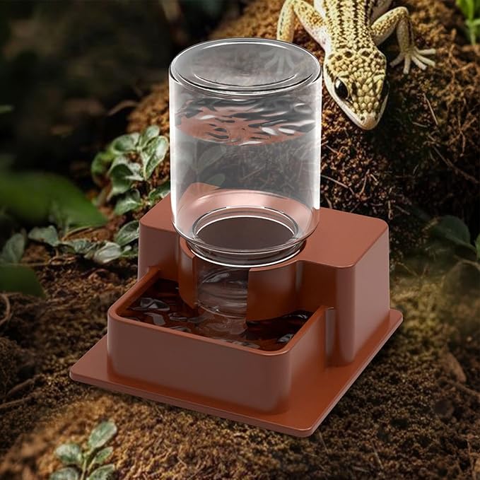 Reptile Water Feeder | Automatic Leak-Proof Wide-Mouth - Automatic Water Dispenser for Turtle | for Snake Lizard Bearded Dragon Home Indoor Garden Yard Backyard Tank Snake