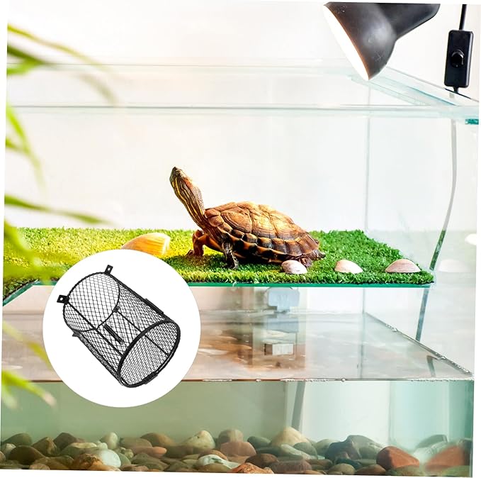 Reptile Heat Lamp Mesh Cover Anti-Scald Ceramic Bulb Protector for Turtle Tank Accessories Reptile Cages and Heating Lamps Sturdy and Safe Enclosure for Basking Light
