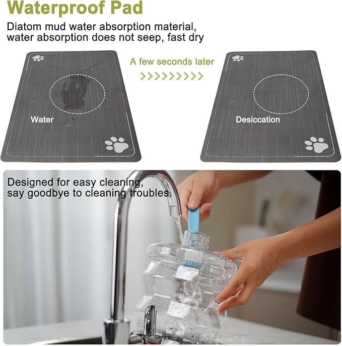 RIZZARI 9L Water Dispenser for Dogs:Ion Exchange System with Activated Carbon-Helps Prevent Urinary Stones-Supports Spinal Health in Senior Dogs-Softens Water- Automatic Stainless Steel Pet Feeder