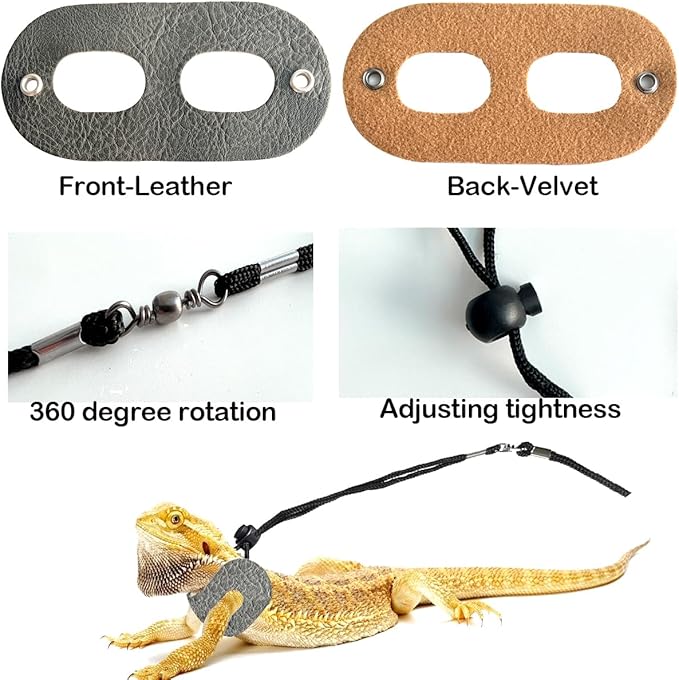 Bearded Dragon Travel Backpack Carrier with Reptile Thermometer and Humidity Gauge Lizard Travel Cage Space Capsule Clear Bubble Window Astronaut Reptile Bag for Ball Python (Black, Backpack+PG LSH)