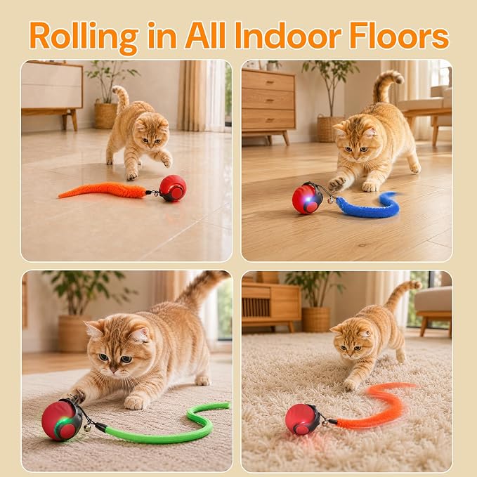 Interactive Cat Toys with Bird Sounds & 3 Speed Modes for Indoor Cats Play - Image 5