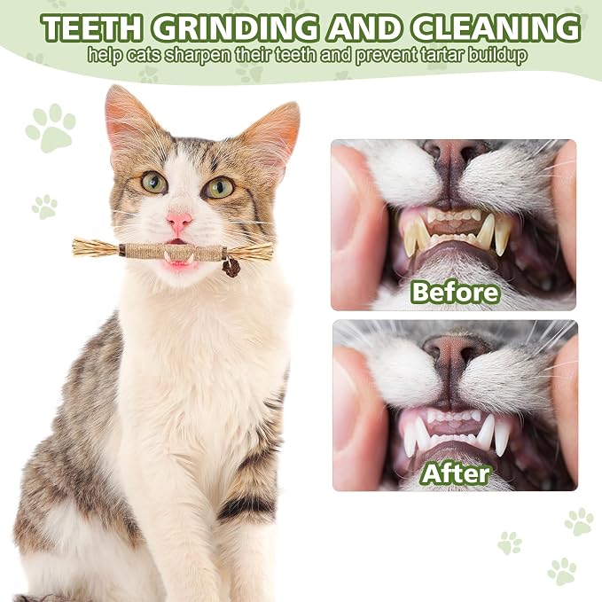 WOUSEDO 8 Pack Catnip Chew Toys for Cats, Cotton Sisal Rope Toys - Image 5