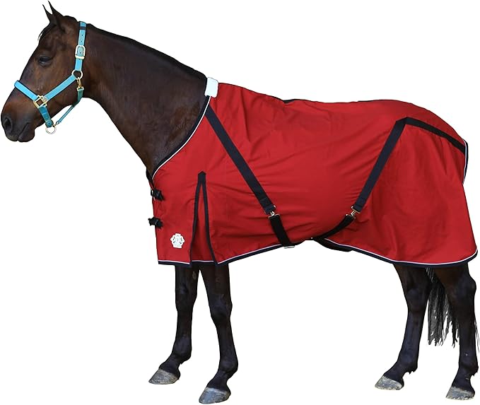 T TEKE Deluxe Horse Canvas Sheet for Snug and Clean in Stable, or as a Blanket Liner. (Size Range 51"-87" Including mini Horse)