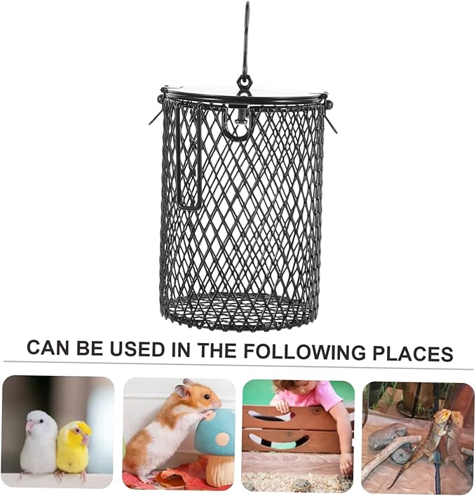 Lamp Mesh Cover for Reptile Heating Light Insulation Lampshade for Turtle Lizard and Cages Design to Prevent Burns and Pet Safety