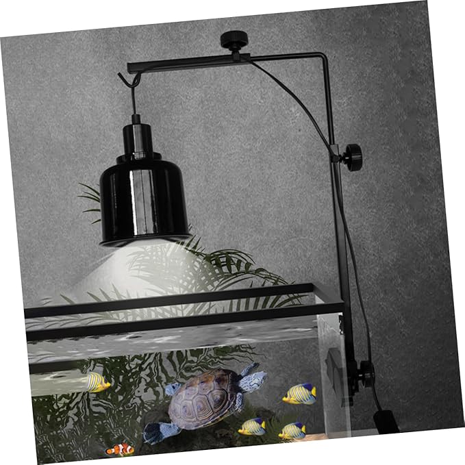 Reptile Heat Lamp Fixture Bracket Fish Tank Light Stand for Turtle Basking Sturdy Construction Aesthetic Versatility Reptile Accessories for Enhancing Pet Habitat