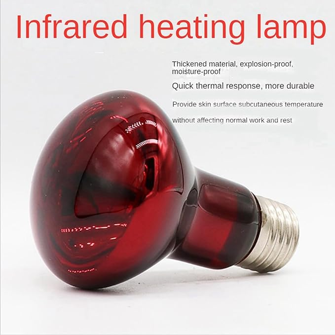 2 Pack 100W Reptile Heater Bulbs, Amphibian Infrared Sunning Bulbs, Reptile Heater Bulbs ForTurtles, Lizards and More.