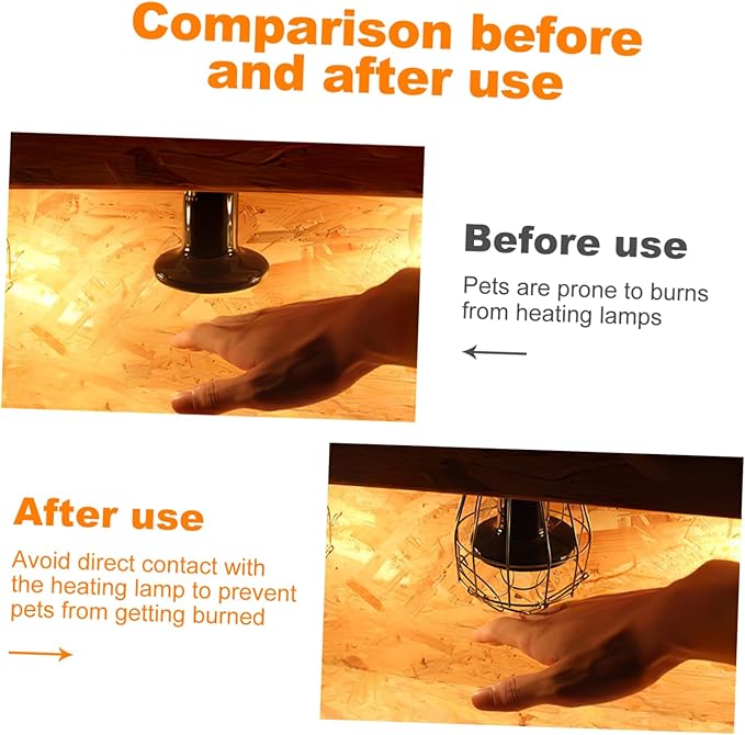 1pc Heat Lampshade Cover for Reptile Cage -scalding Lamp Protective Cover