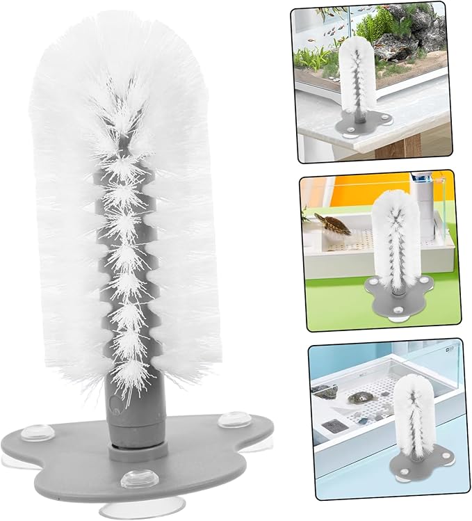 Balacoo Turtle Cleaning Brush with Suction Cup for Shell Maintenance Multi Functional Scratcher Tool Safe Material for Reptile Health for Turtle Tank Accessories and Care