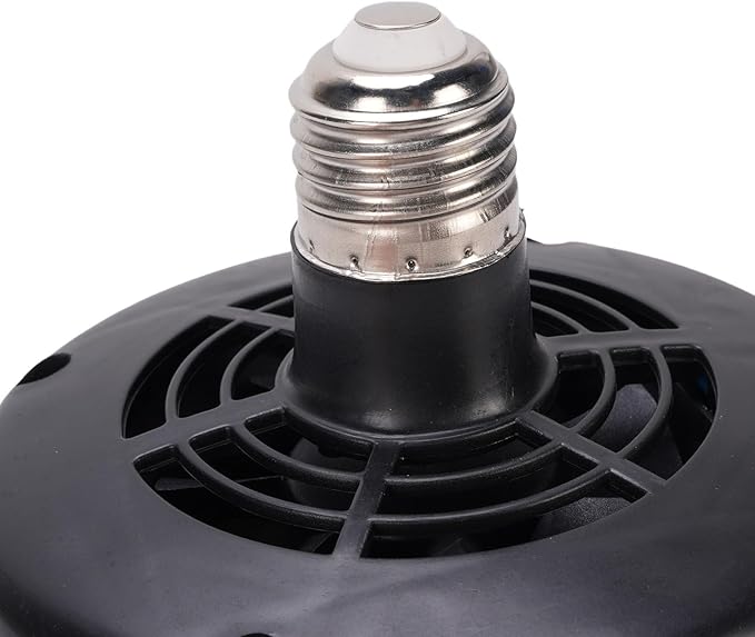 Cuifati Reptile Heating Lamp, Chicken Heating Lamp Easy to Install Energy Saving Versatile Safe for Turtles for Lizards (Black)