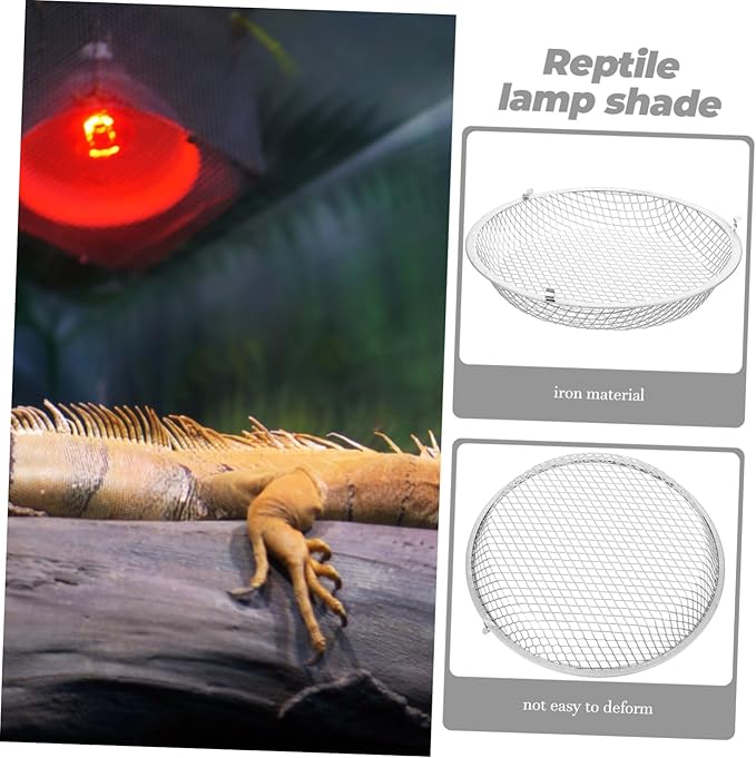 BESPORTBLE Reptile Heat Lamp Cover Durable Dome Shaped Shade for Terrarium Heat Lamps Scald Protection Easy Installation for Reptile Enclosures and Pet Tanks