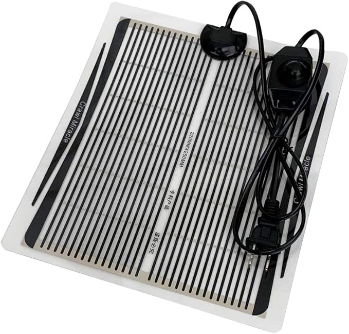 YOUMU Reptile Heating Pad- (5W/15W/25W/35W) Temperature Adjustable Terrarium Heat Mat for Turtle/Snake/Frog/Lizard/Small Animals/Plant Box (15W(8.66in*9.84in))