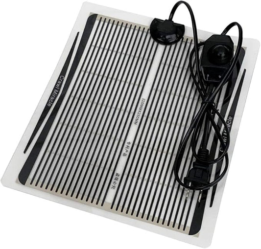 YOUMU Reptile Heating Pad- (5W/15W/25W/35W) Temperature Adjustable Terrarium Heat Mat for Turtle/Snake/Frog/Lizard/Small Animals/Plant Box (15W(8.66in*9.84in))