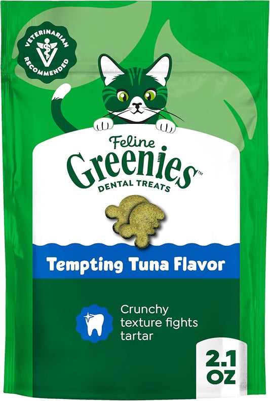 Greenies Feline Natural Dental Cat Treats, Tempting Tuna Flavor, 2.1 oz by Unknown
