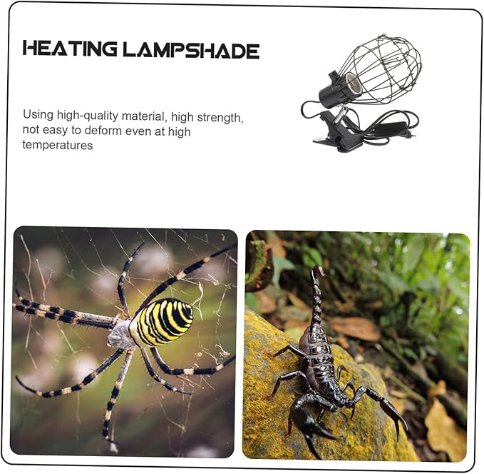 YARNOW 1pc Ceramic Reptile Basking Light Lampshade Scald Cover for Turtles Lizards Snakes and Frogs Us