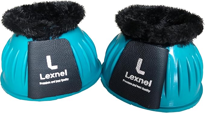 Rubber Bell Boots, Durable Bell Boots for Horse – Superior Hoof Protection and Comfort 1 Pair (Teal, X-Large)