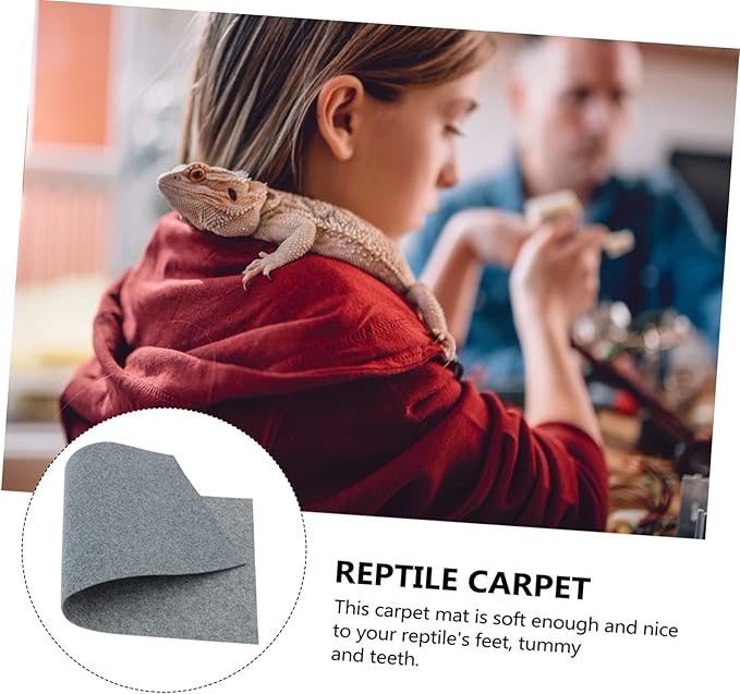 BESPORTBLE Terrarium Liner Reptile Carpet Bedding Mat for Tortoises Lizards and Snakes Soft Breathable and Reusable Substrate for Clean Habitat Absorbent