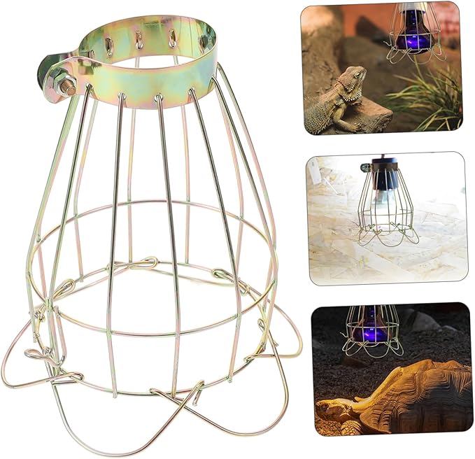 POPETPOP 3pcs Box Scald Lampshade for Reptiles Heat Lamp Shade Mesh Cover Reptile Lamp Bulb Guard Easy Install Accessory Lampshade Clamp
