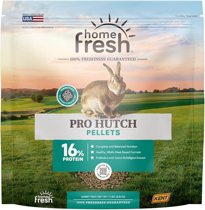 Blue Seal Home Fresh Pro Hutch 16 Pelleted Rabbit Food- 7 lb. Bag | Alfalfa-Based Bunny Feed Meal Promoting a Healthy Digestive System and Proper Feed Intake