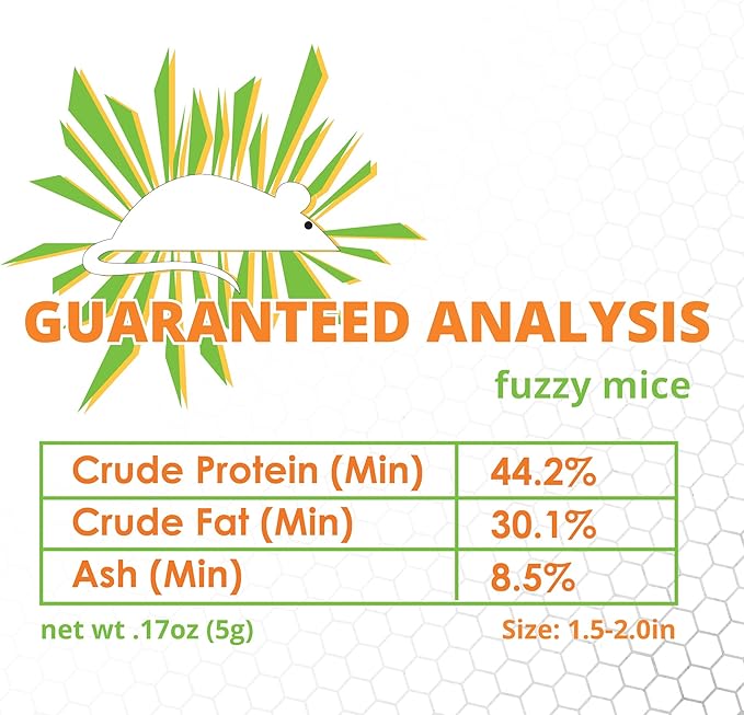 Mack's Natural Reptile Food Frozen Fuzzy Mouse - 50ct