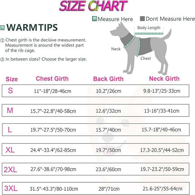Dogcheer Warm Dog Coat, Christmas Dog Jacket Waterproof Puppy Winter Coat with Buckles, Reflective Adjustable Pet Snow Jacket Turtleneck Fleece Sweater for Small Medium Large Dogs - Pink, 3XL