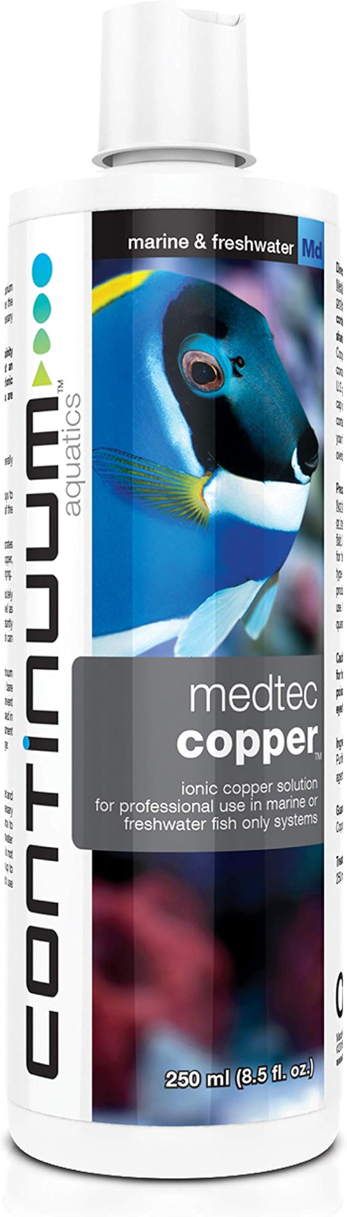 Continuum Aquatics Med Tec Copper – Ionic Copper Solution for Professional Use in Marine or Freshwater Fish Only Aquarium Systems