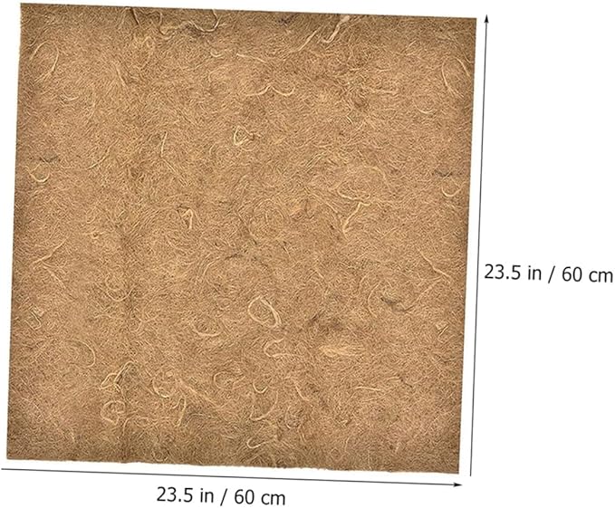 POPETPOP Multi Functional Jute Fiber Worm Blanket for Reptile Terrarium Natural Inner Cushion for Lizard Cases Washable Reusable Safe Warm Bedding for Snakes Turtles Lizards