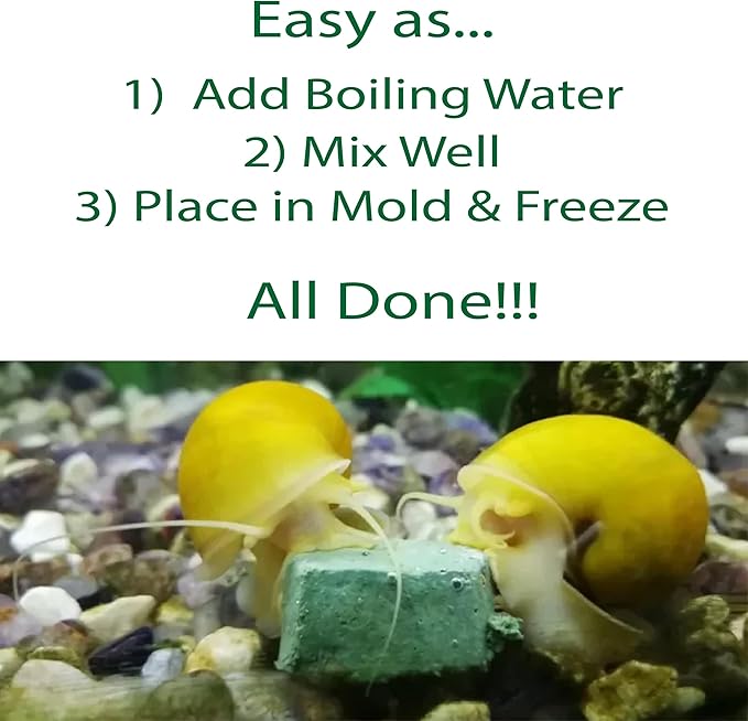 Premium Snail Food Kit with Calcium - Heat Sealed for Freshness Snail,Shrimp & Crayfish Food (4 oz) w/Snello Flavor