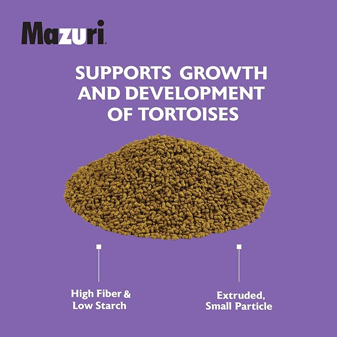 Mazuri | Juvenile Tortoise Food for Baby Tortoises | 8 Ounce (8 oz) Bag