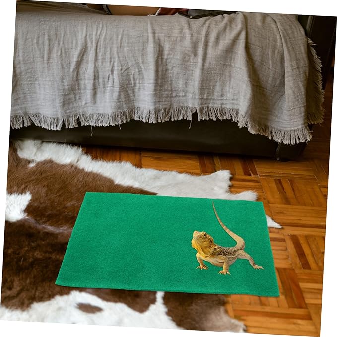 Garneck 2PCS Reptile Mat Wear-Resistant Tortoise Bedding Convenient Snake Carpet Moisture-Absorbing Terrarium Liner for Lizards Snakes and Turtles