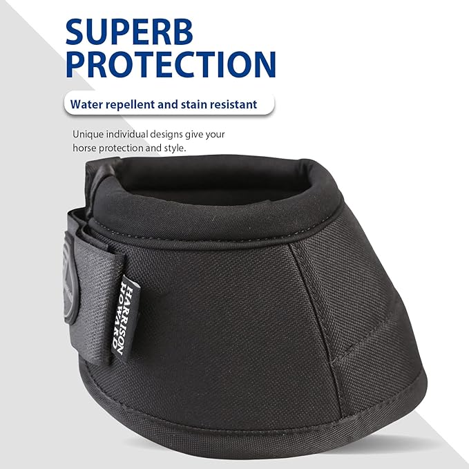 Harrison Howard Horse Bell Boots Overreach Bell Boots No-Turn Bell Boots for Horse-Durable Protective Hoof Boot