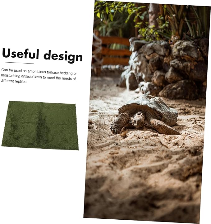 Reptile Carpet Mat for Bearded Dragons Lizards and Turtles Moisture Retaining Substrate Bedding for Terrariums Safe and Comfortable Habitat Liner