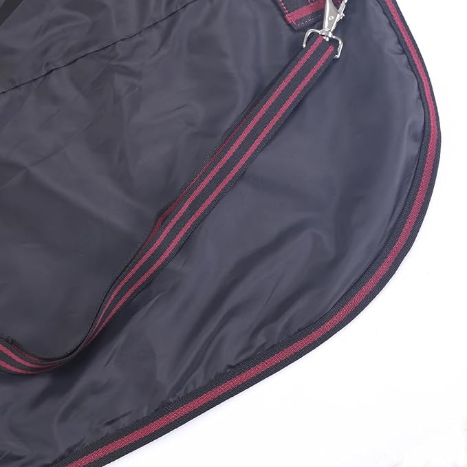 1200D Ripstop Waterproof Breathable Horse Blanket (0g No Fill), Lightweight Turnout Rain Sheet, Keeps Dry in Mud & Wet Weather Blackwine 84"