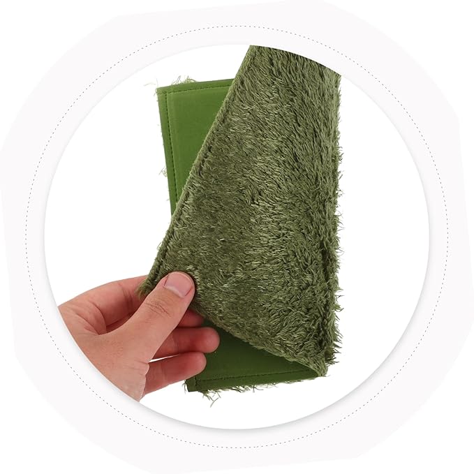 WOONEKY Reptile Carpet Mat for Tortoise Enclosure Gecko Tank Rug Reptile Bedding Lizard Habitat Liner Easy to Clean
