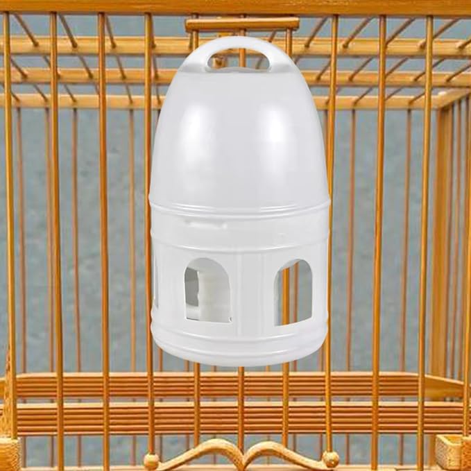 High Capacity 10Litre Automatic Bird Water Feeder Drinker for Pigeons and Parakeets with Hanging Handle Balcony Bird Cage Waterer
