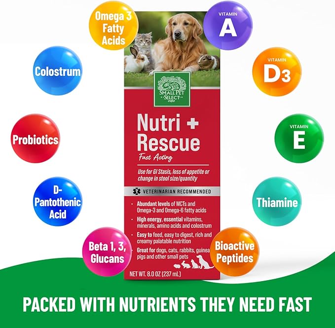 Small Pet Select Nutri-Rescue (Fast Nutrition to Keep GI Tract Moving) (8 OZ Liquid)