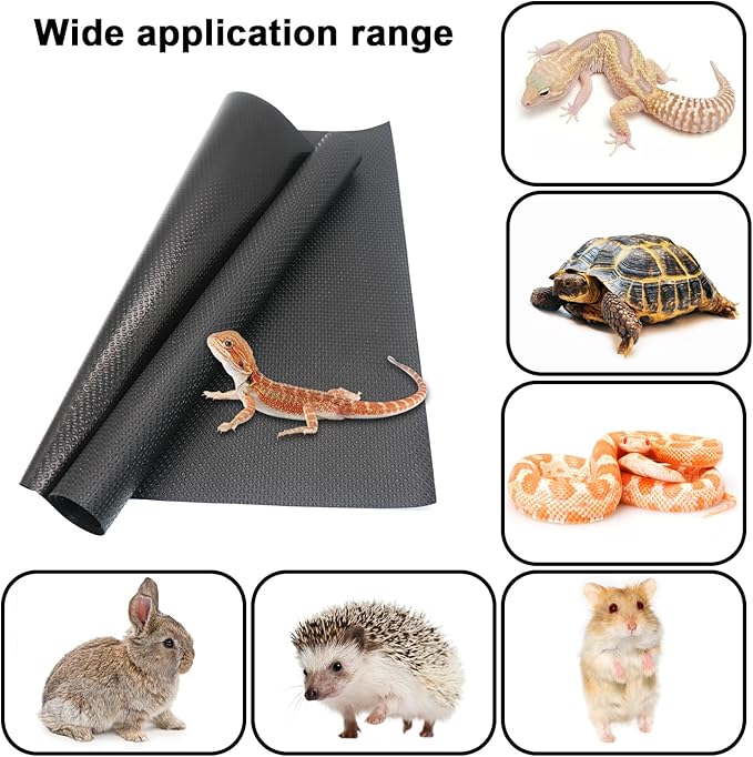Reptile Carpet Reptile Mat 2 Pack Bearded Dragon Leopard Gecko Substrate Bearded Dragon Tank Flooring Snake Tortoise Bedding Bearded Dragon Tank Accessories 17.5?€??€? x 79.7?€??€? -Two-Tone