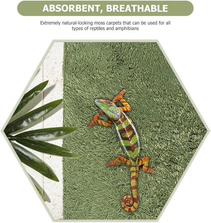 Alipis Reptile Mat Washable Crawl Pets Carpet and Absorbent Terrarium Liner for Bearded Dragons Snakes Turtles and Amphibians