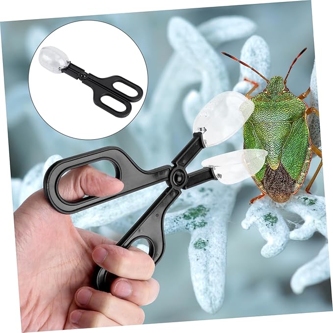 HANABASS Reptile Feeding Clip Tongs Reptile Tank Cleaning Supplies Easy Scissors Handle