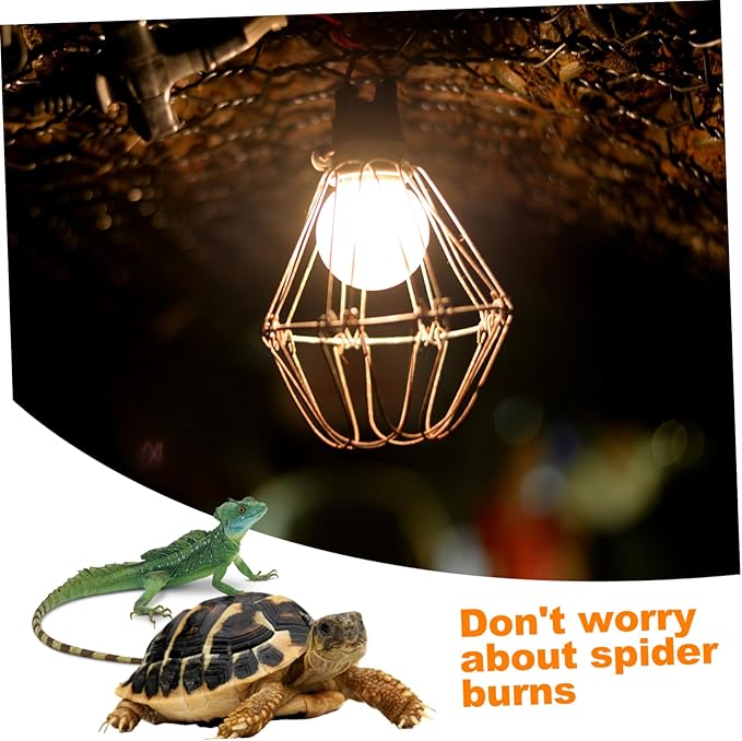 1Pc Crawler Box Heating Lamp Cover Protective Lampshade for Reptile Enclosures for Birds Turtles and Lizards Easy Installation and Design for Pet