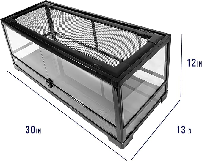 Carolina Custom Cages, 30Lx12Wx12H Medium-Plus Terrarium; Easy Assembly