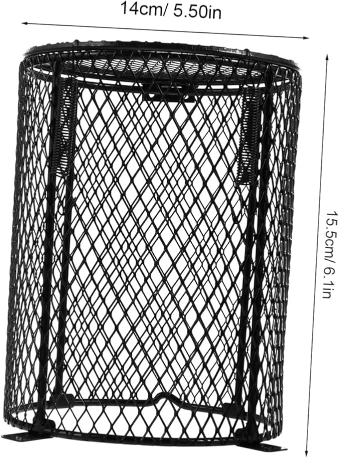 Reptile Heat Lamp Mesh Cover Scald Ceramic Protector for Reptile Cages Lampshade with Easy Observation and Maintenance for Supplies