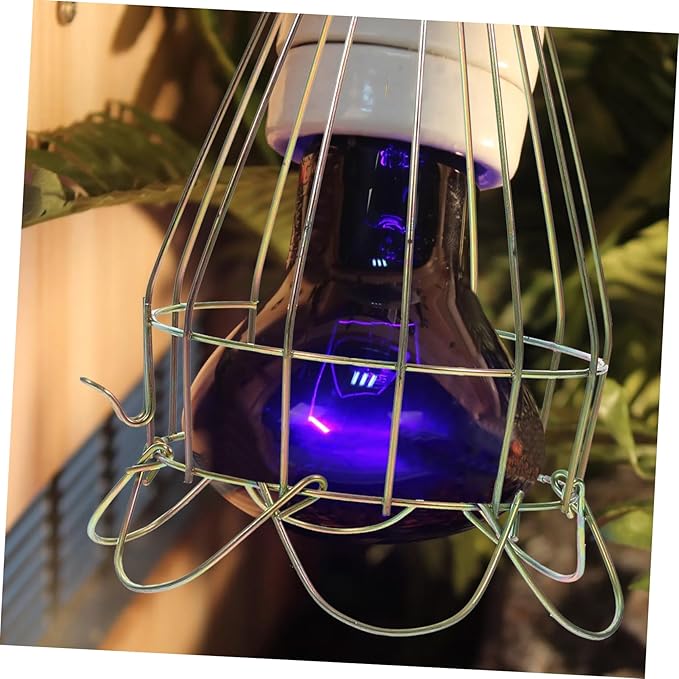 Toyvian Reptile Scald Lampshade Cover for Heat Lamp Metal Bulb Guard for Reptile Tank Sturdy Accessory for Continuous Lighting