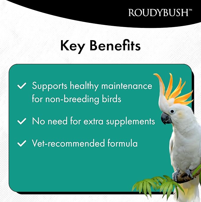 RoudyBush Daily Maintenance Bird Food, Medium, 25-Pound