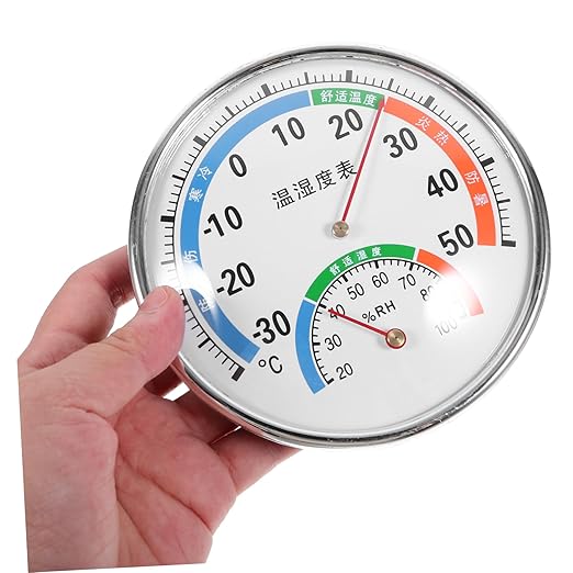 Reptile Temperature Gauge Humidity Hygrometer Thermohygrometer Dial for Terrariums Easy to Read Space Saving Design